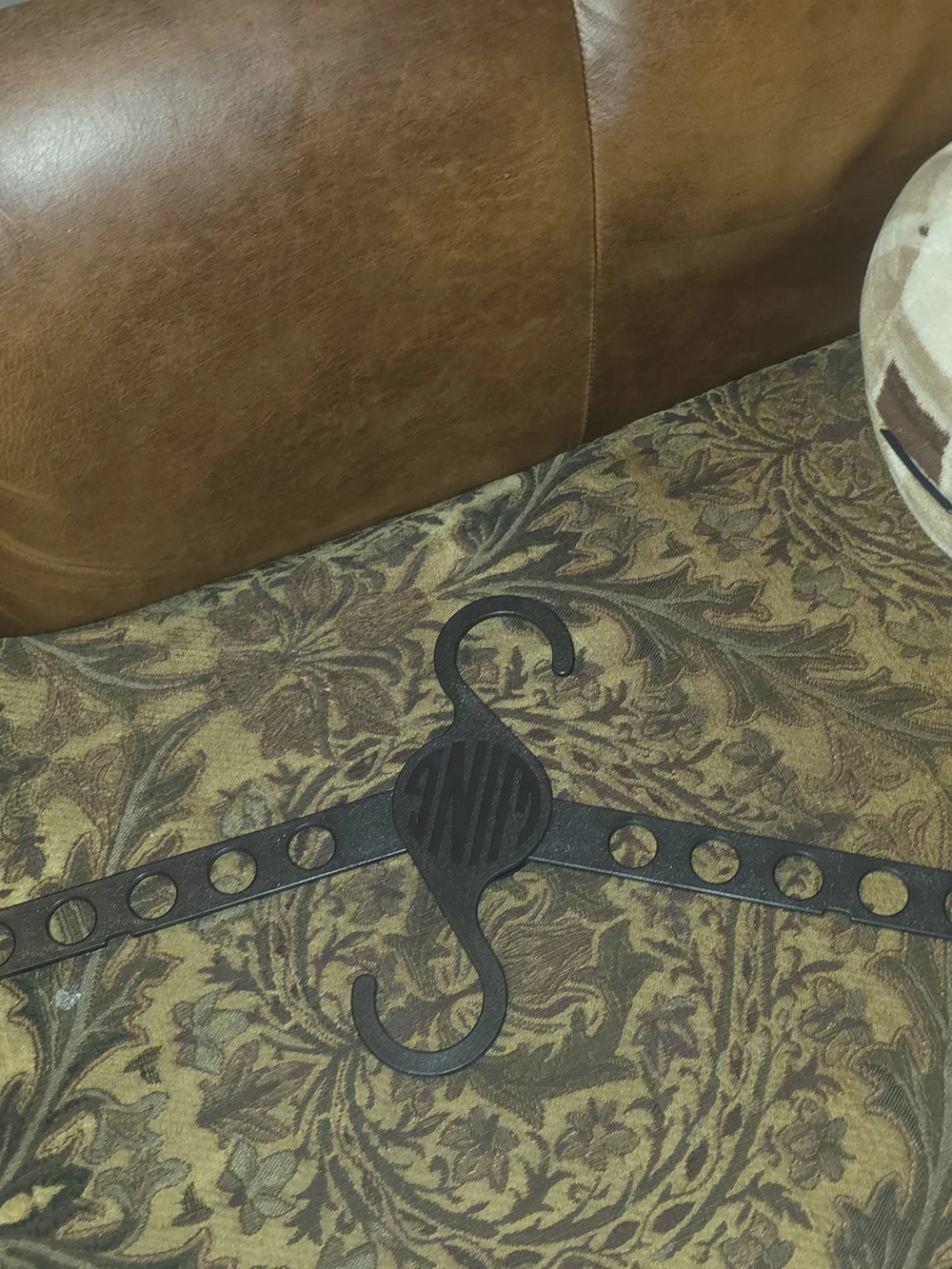 Monogrammed Black Metal Scarf and Tie Hanger Set Of 4